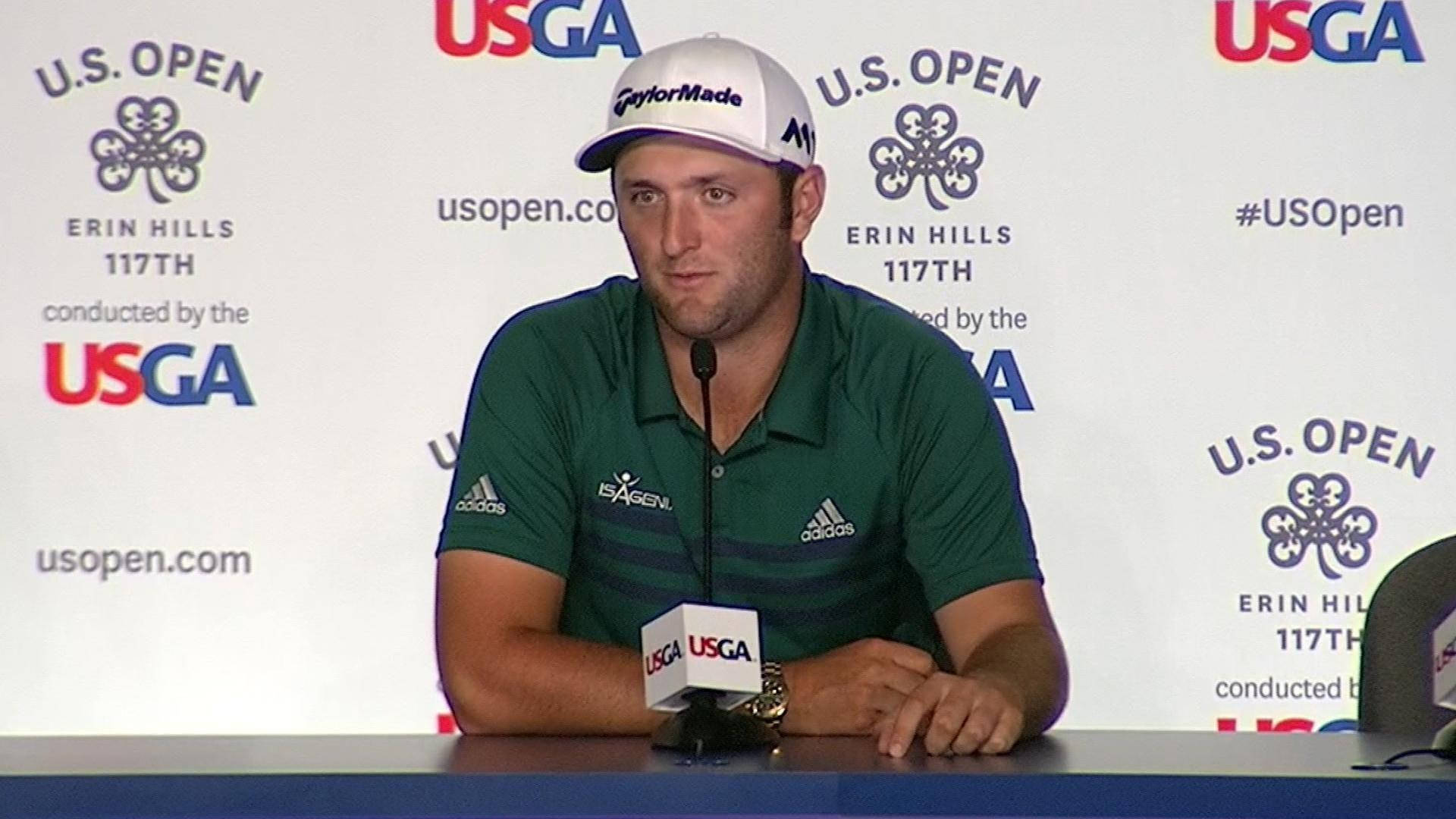 Jon Rahm After A Tournament Background