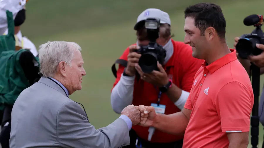 Jon Rahm Doing Fist Bump Background