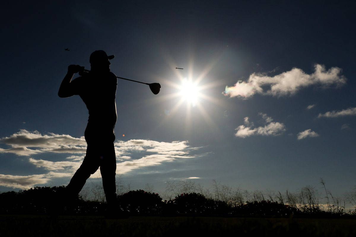 Jon Rahm's Silhouette Background