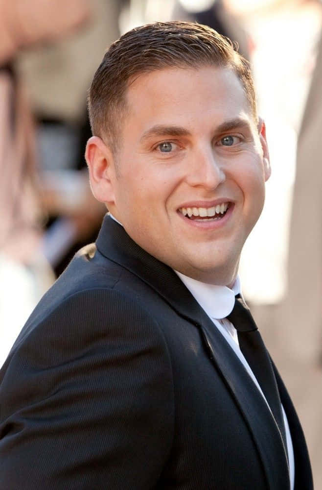 Jonah Hill Posing In A Slick Attire