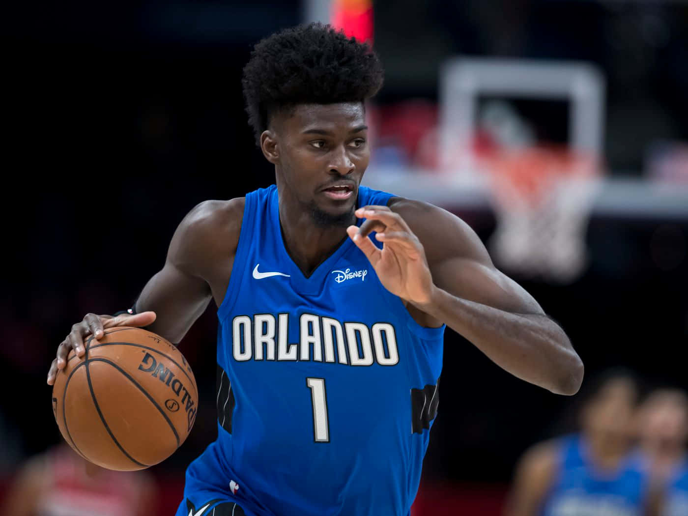 Jonathan Isaac Blue Jersey Background