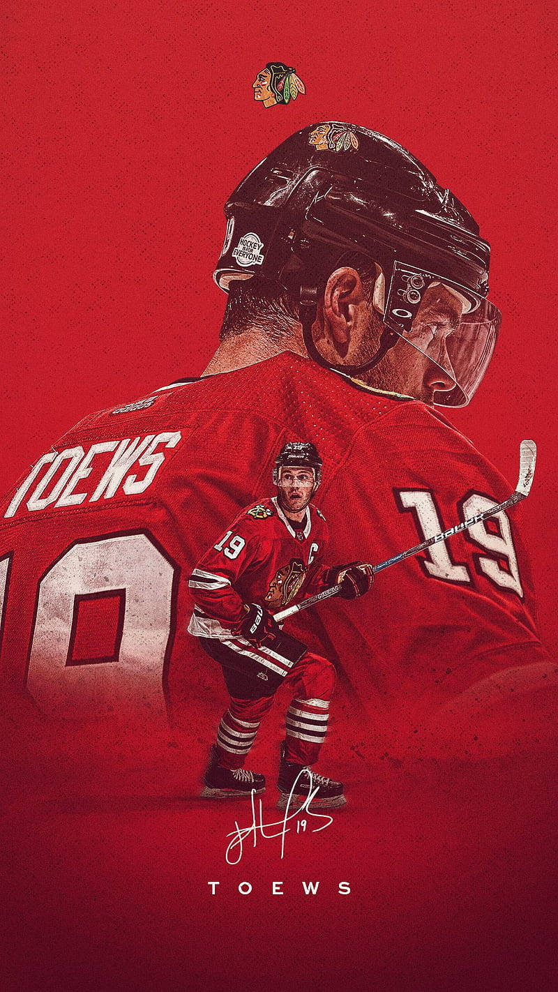 Jonathan Toews, Captain Of The Chicago Blackhawks, In Action