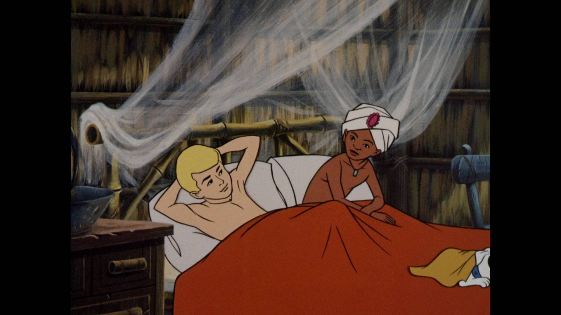 Jonny Quest And Hadji In Bed Background