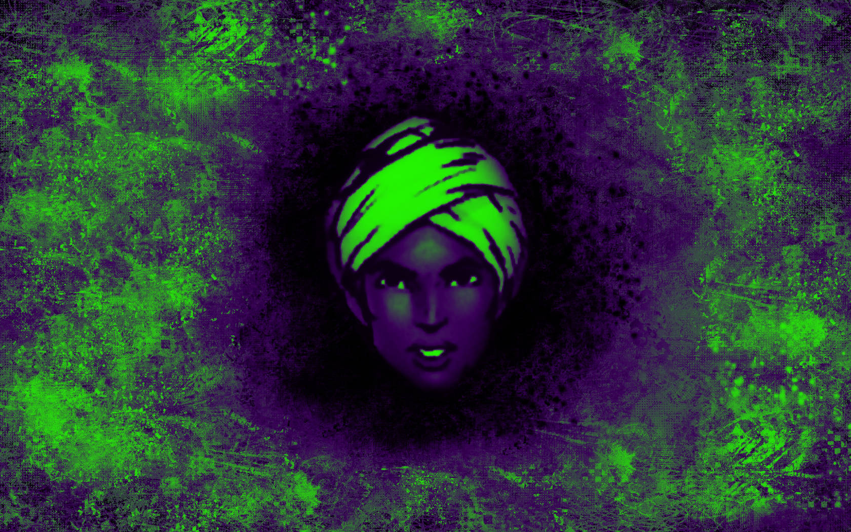 Jonny Quest Hadji Green And Blue Background