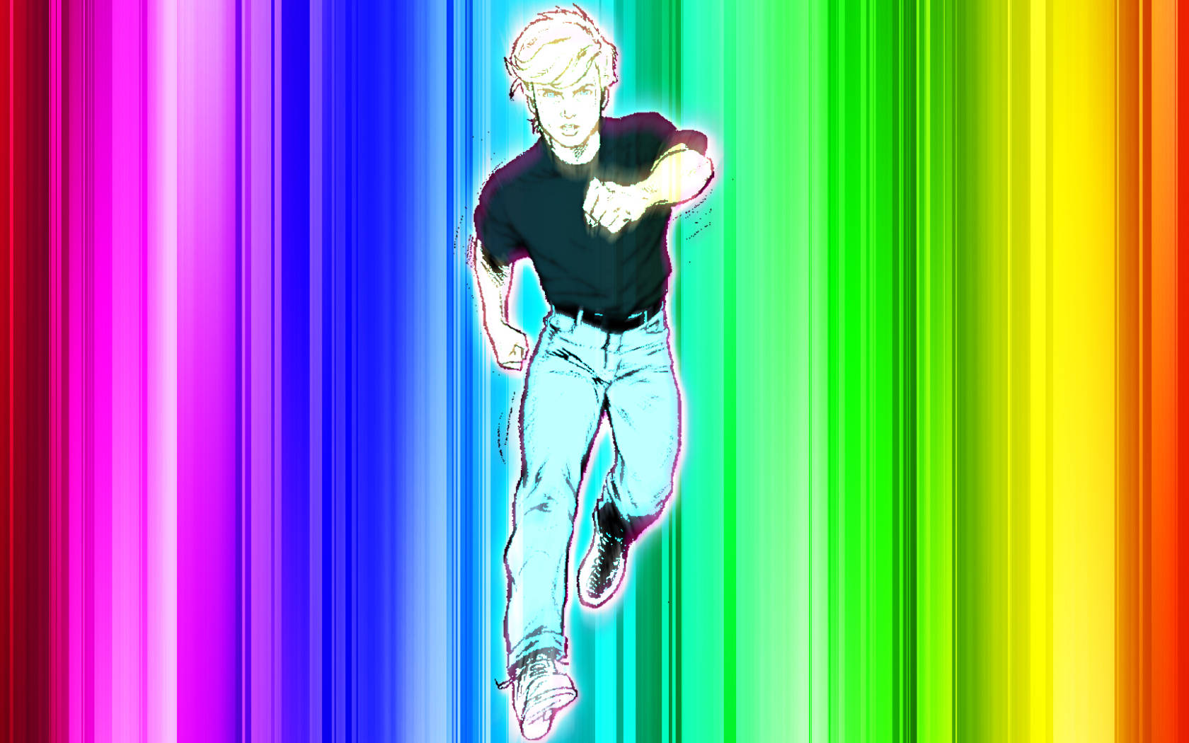 Jonny Quest Rainbow Background Background