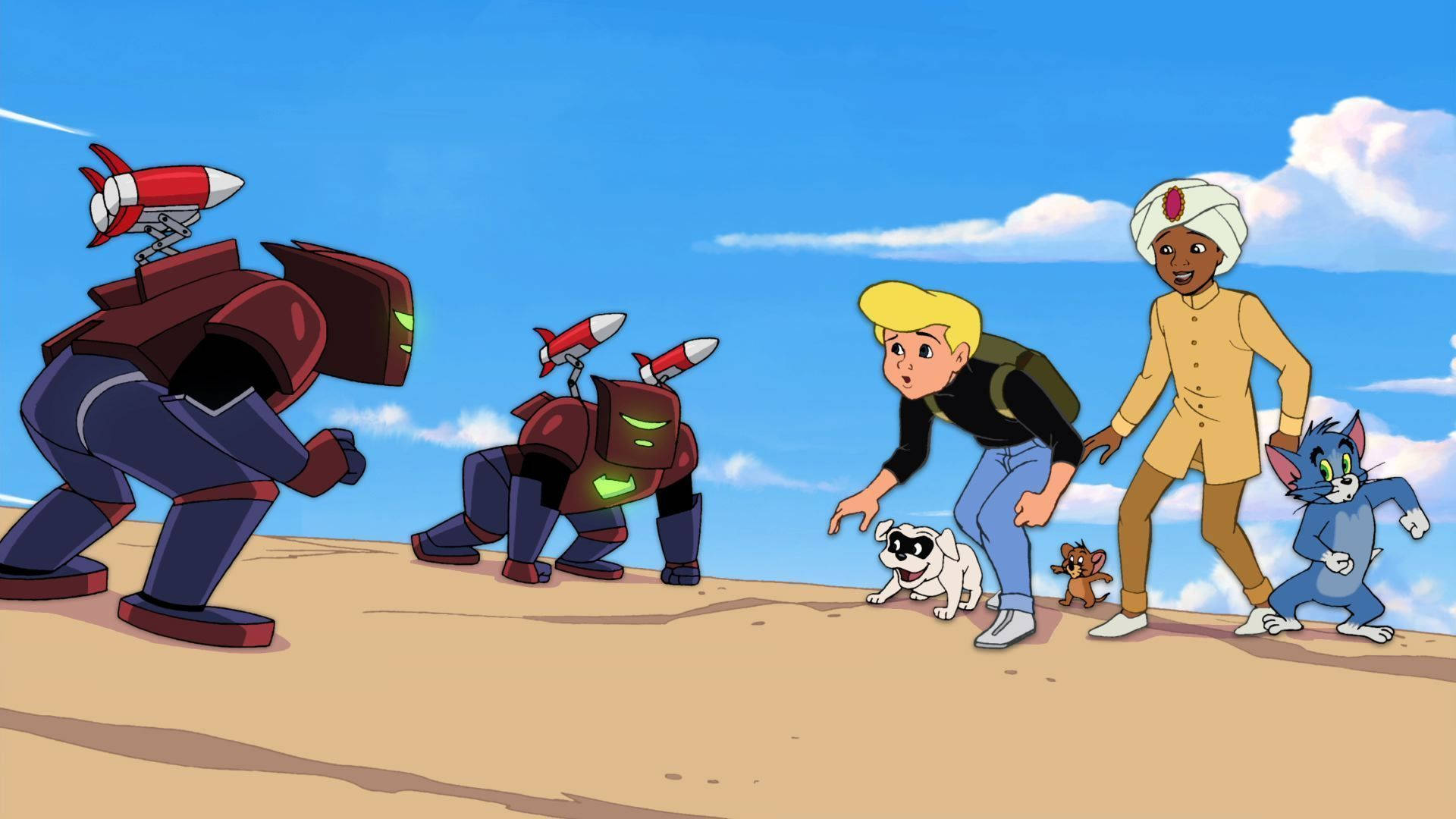 Jonny Quest With Robot Enemy Background