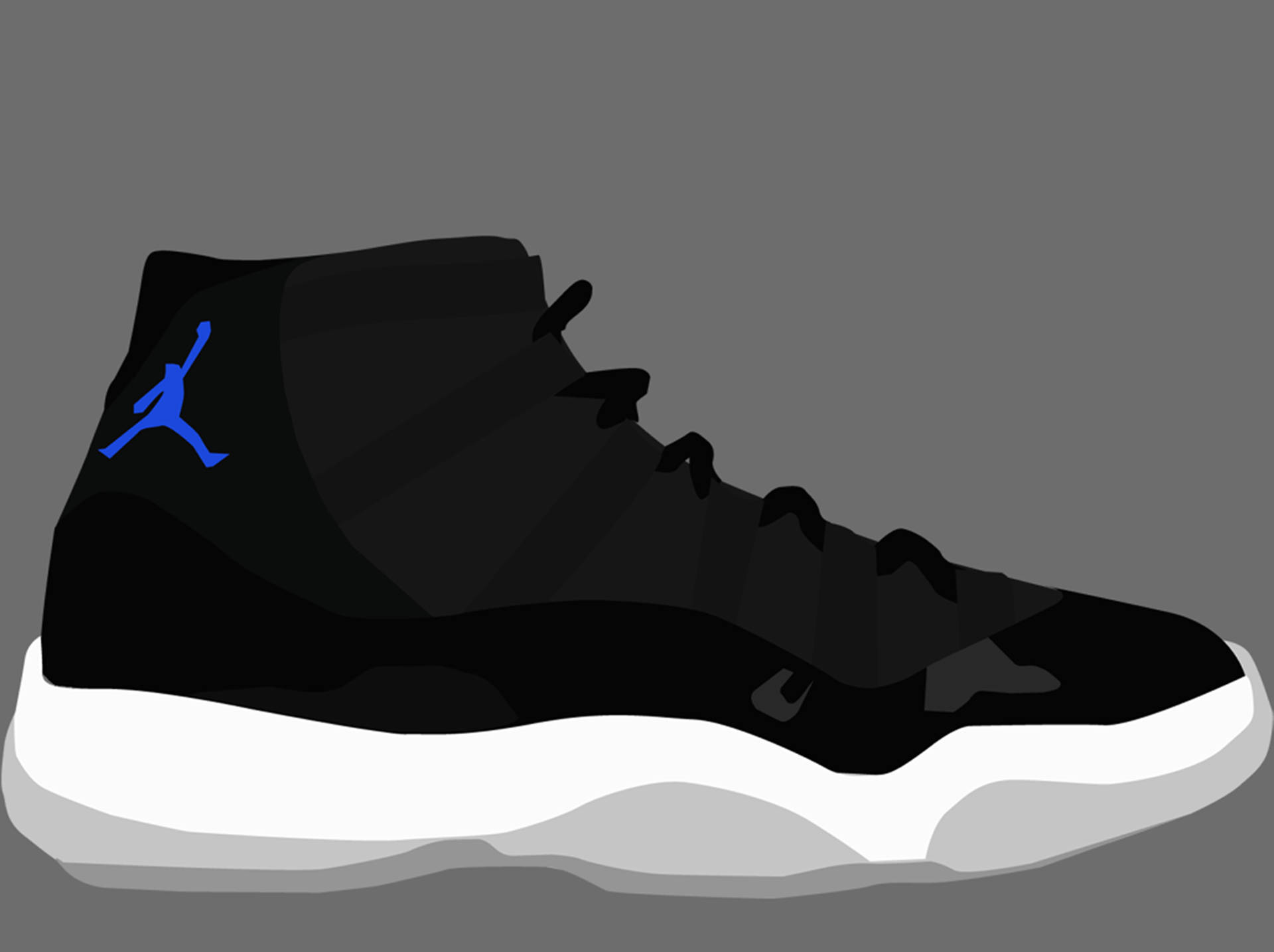 Jordan 11 Cartoon Shoe Background