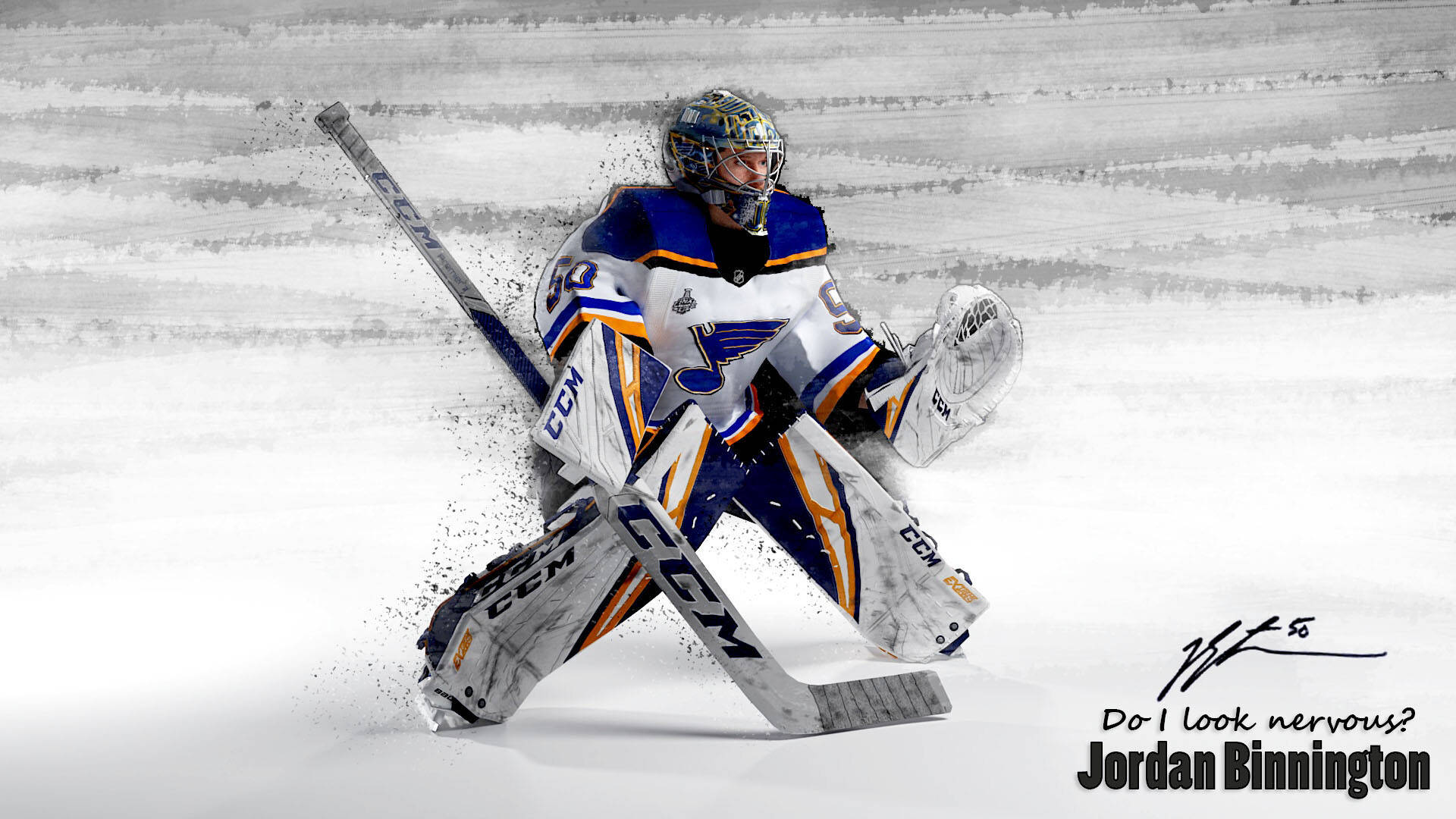 Jordan Binnington Sports Poster Background