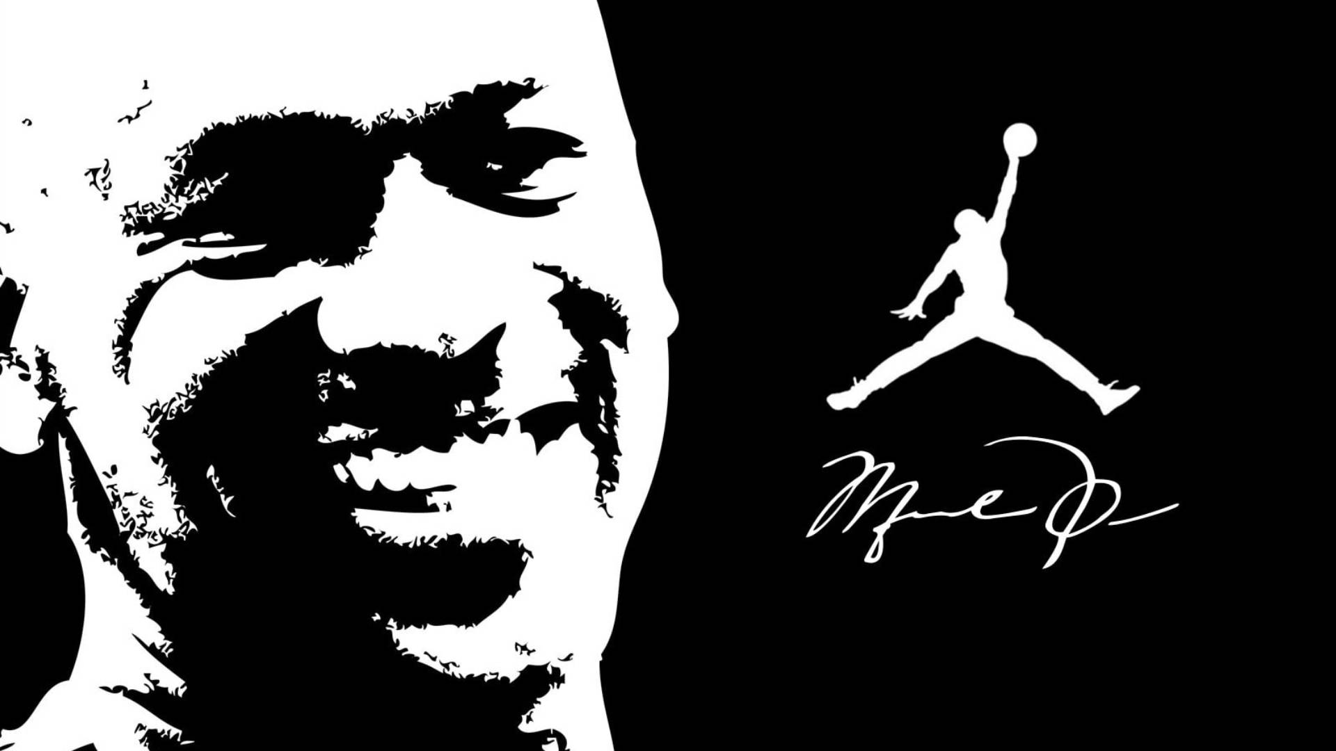 Jordan Logo Black And White Background