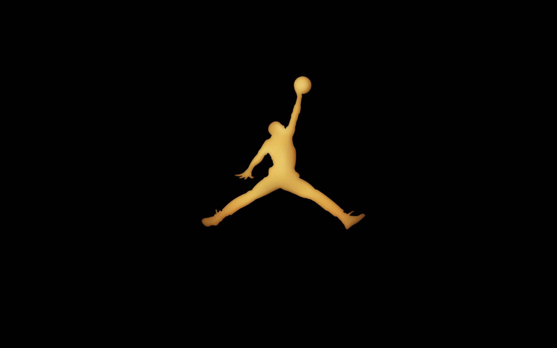 Jordan Logo Glowing Gold Background