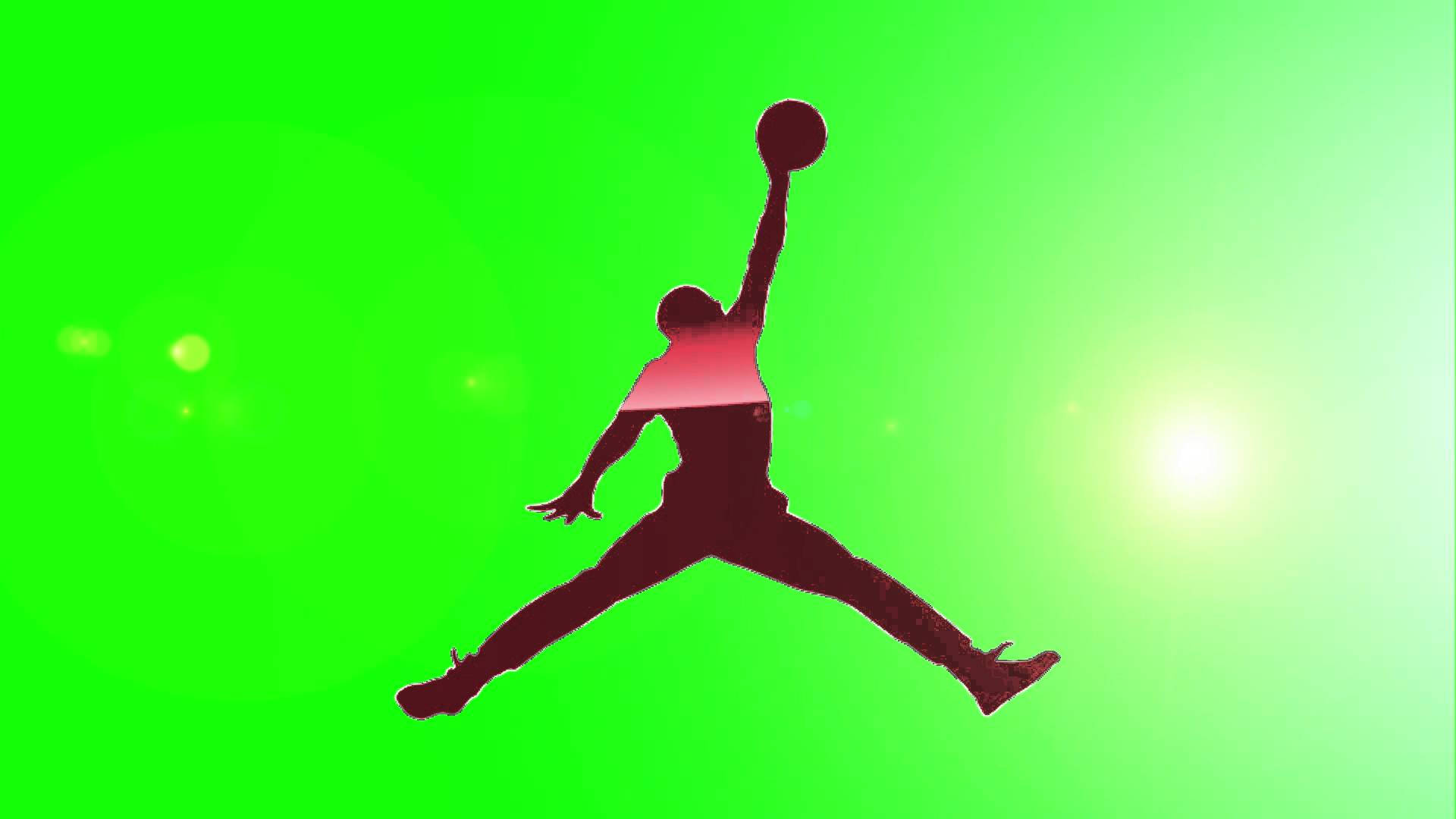 Jordan Logo Neon Green Color Background