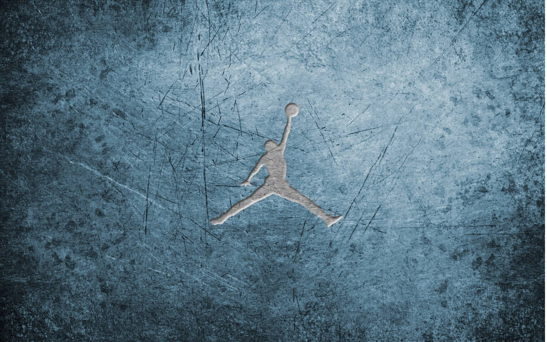 Jordan Logo On Scratched Surface Background