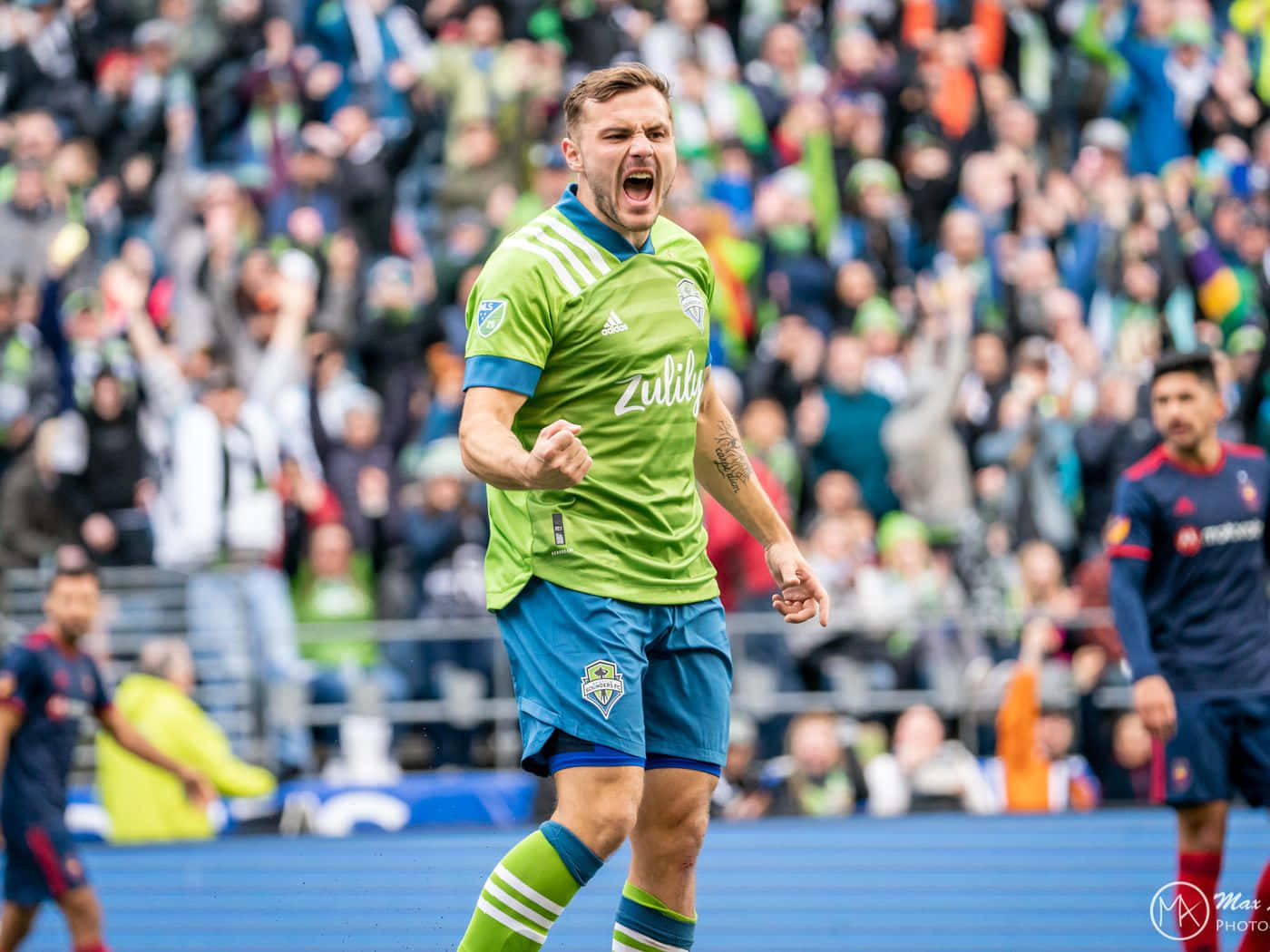 Jordan Morris During Seattle Founders Versus Chicago Fire 2022 Background