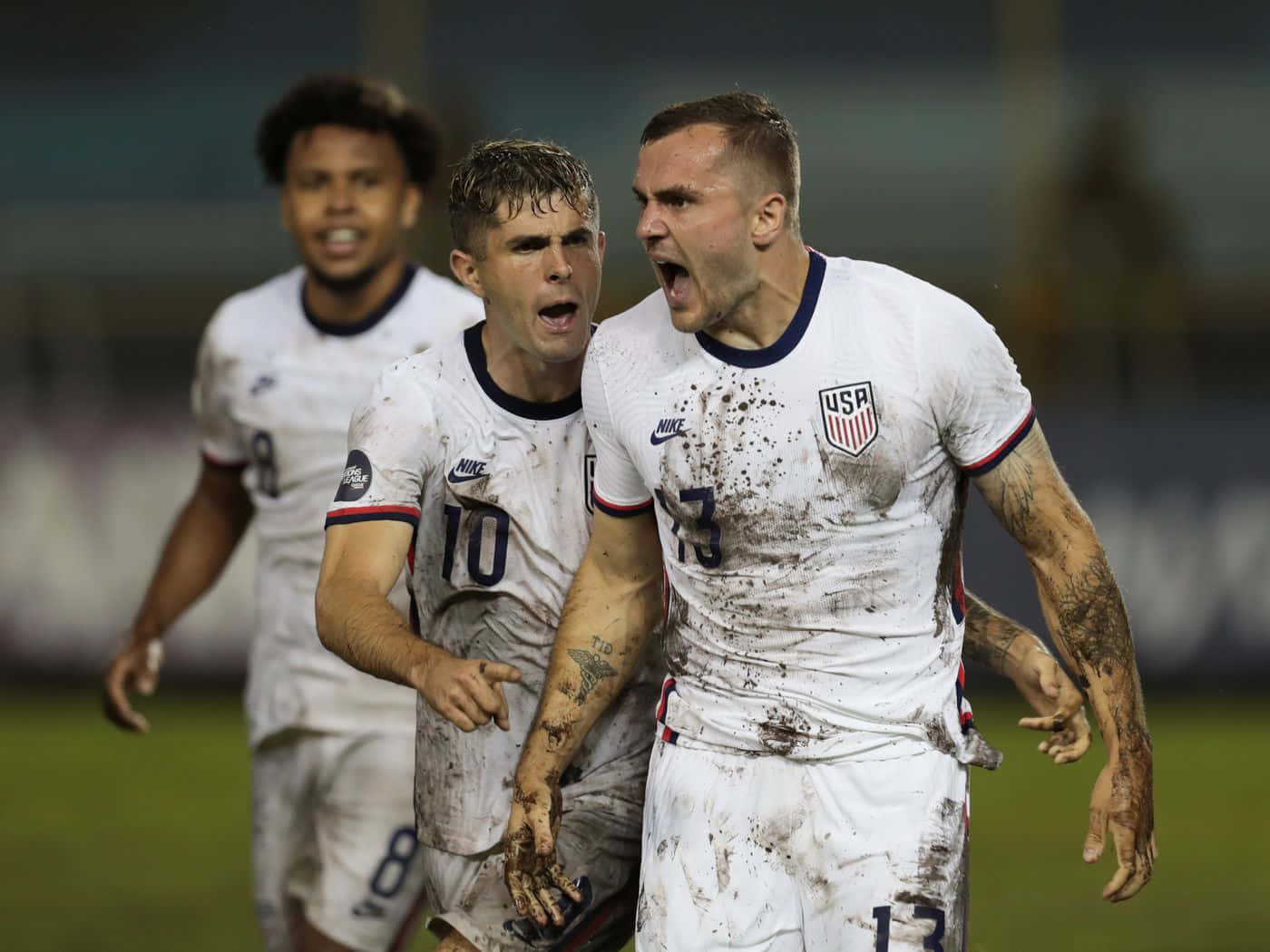 Jordan Morris In Action During Usa Versus Wales Fifa World Cup Qatar 2022 Match Background