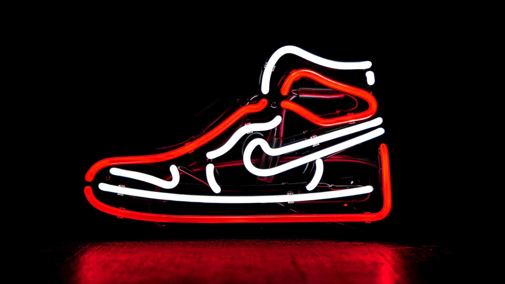 Jordan Neon Light Shoes Background