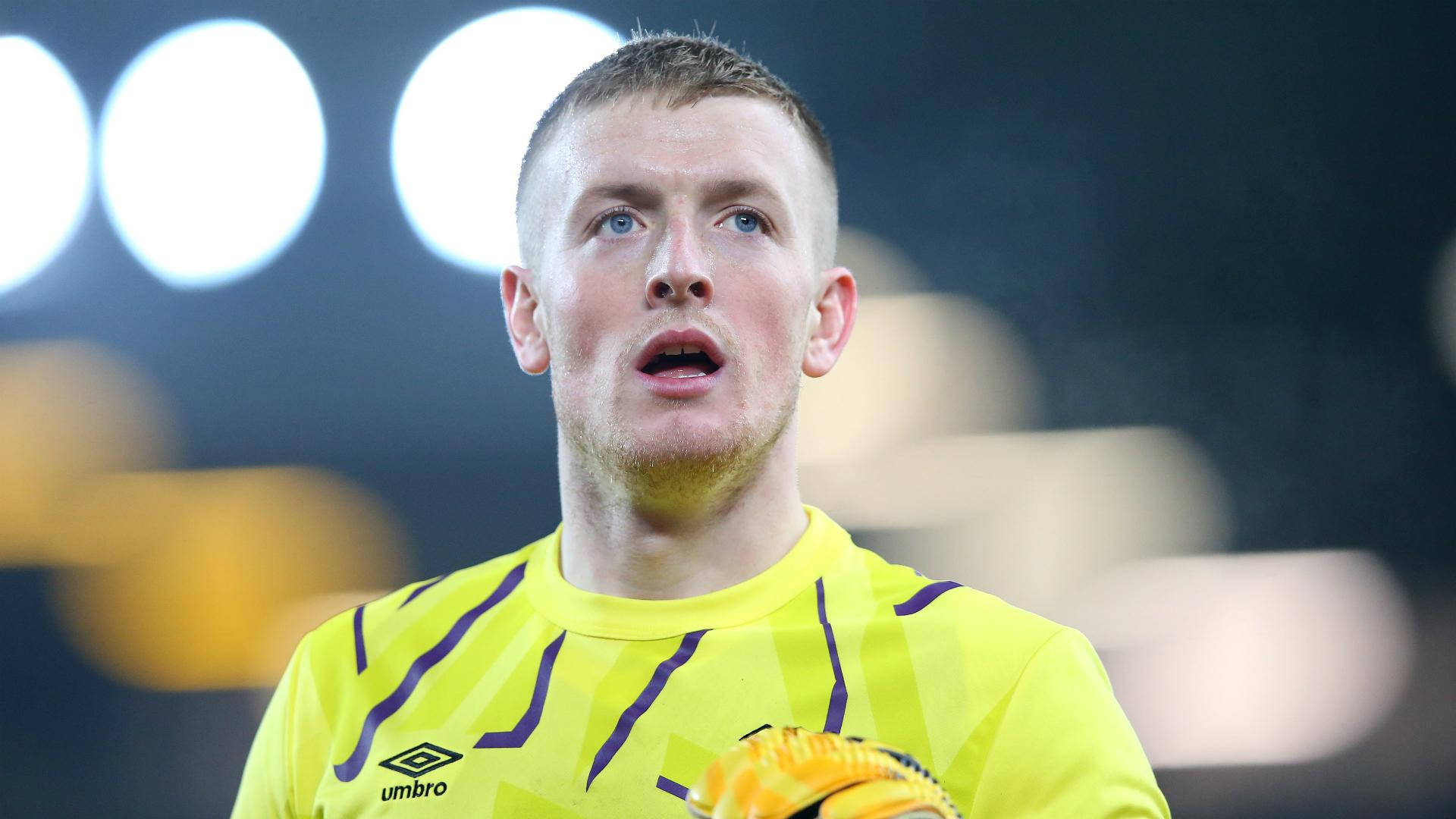 Jordan Pickford Close Up With Lights