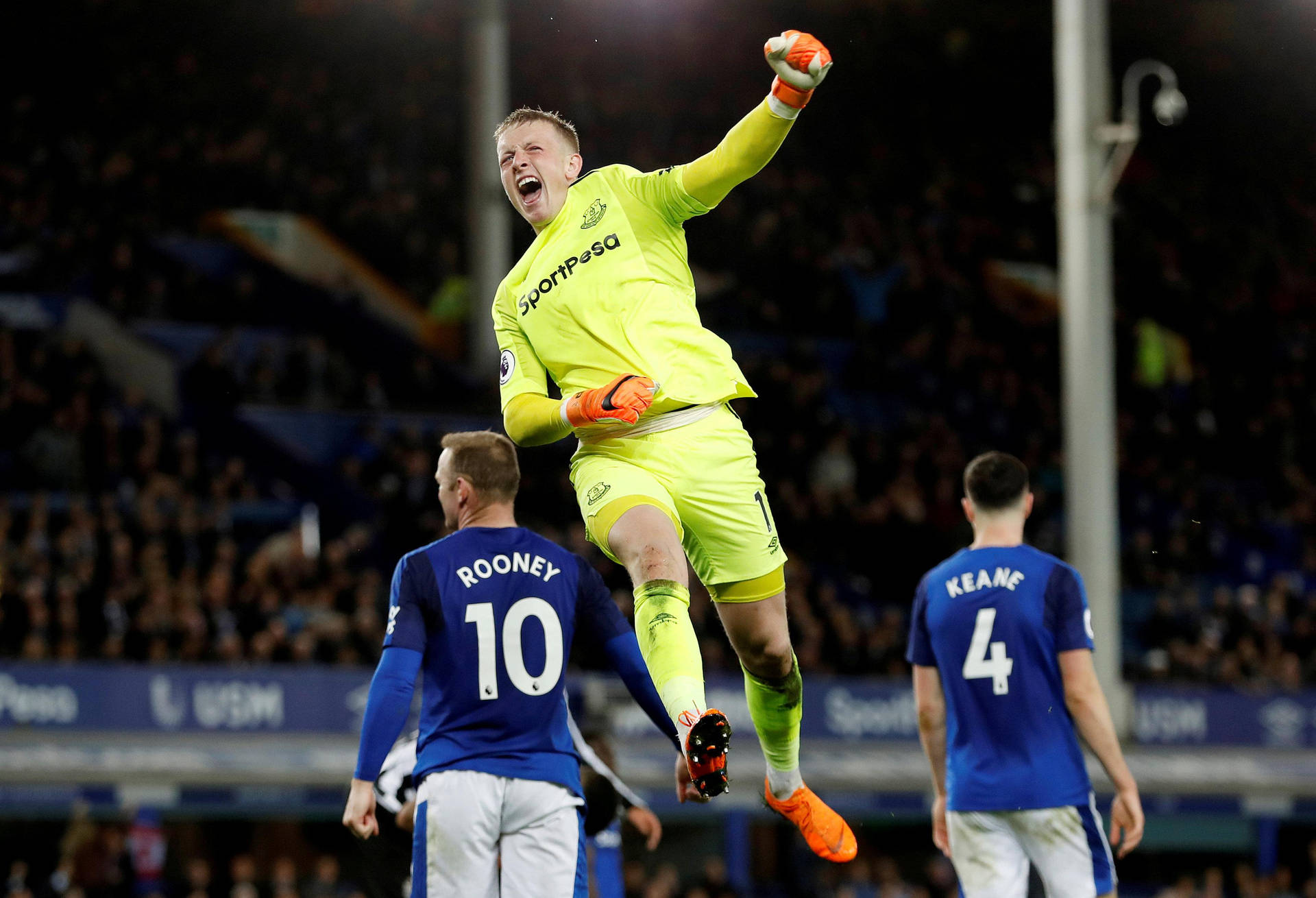 Jordan Pickford Jumping In The Air