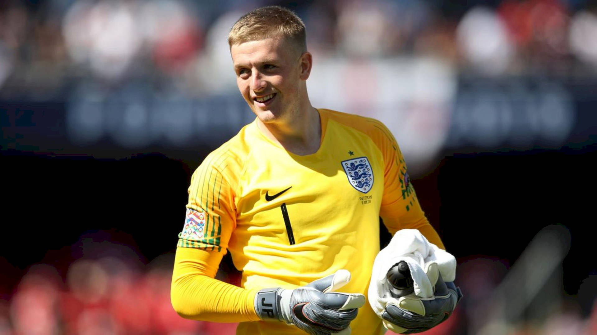 Jordan Pickford Smiling Background