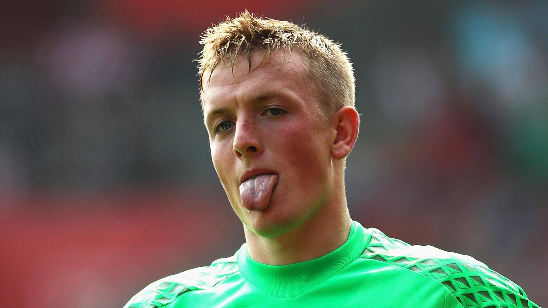 Jordan Pickford Tongue Out Background