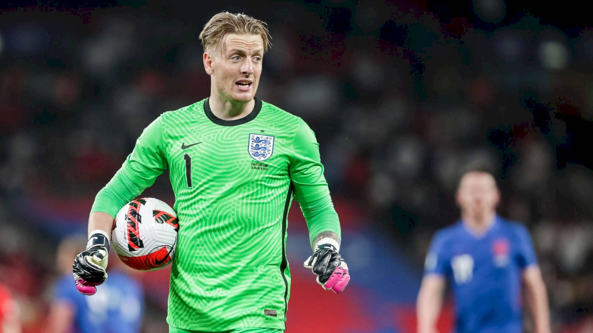 Jordan Pickford With Football Under Arm