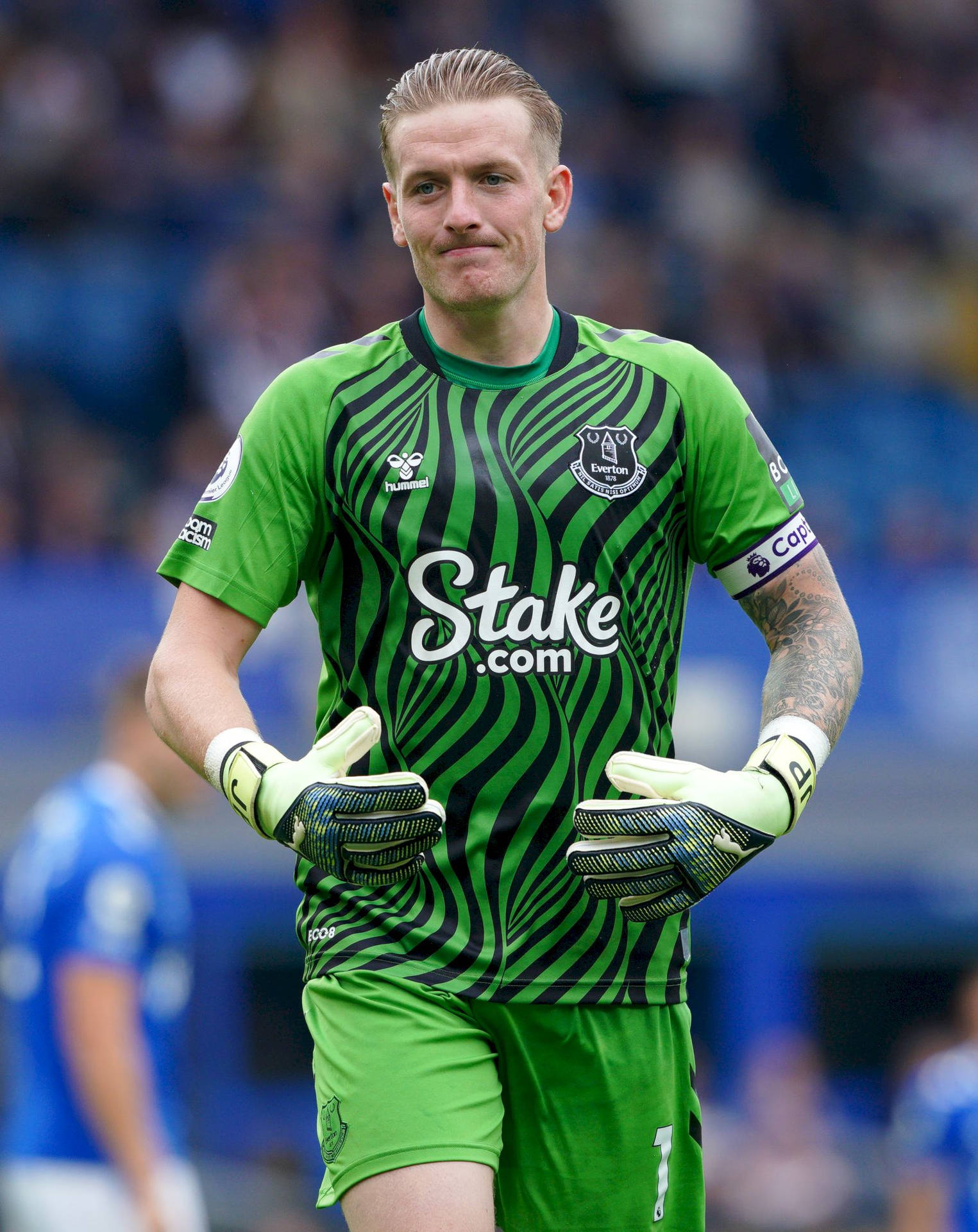 Jordan Pickford With Gloved Hands