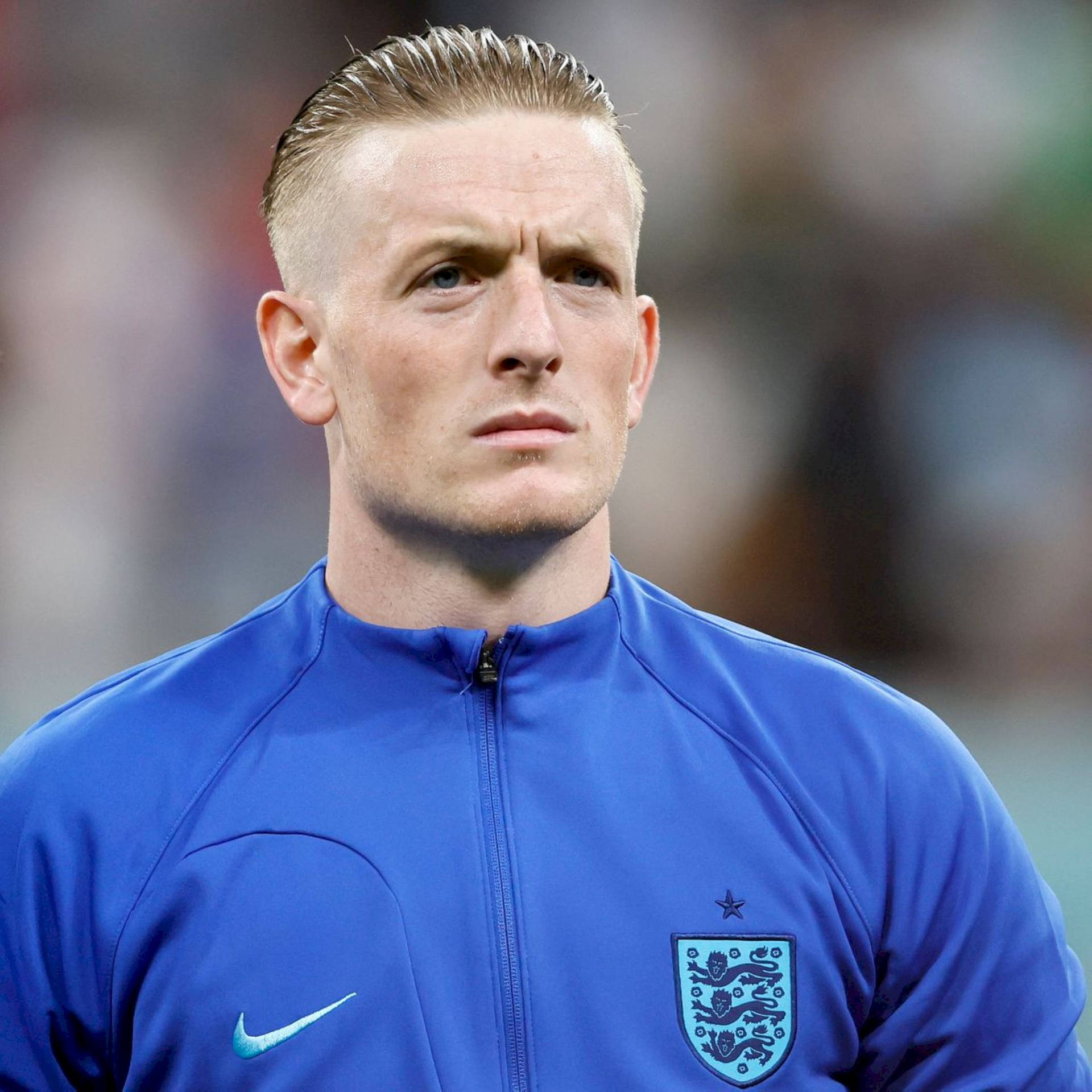 Jordan Pickford With Hair Slicked Back Background