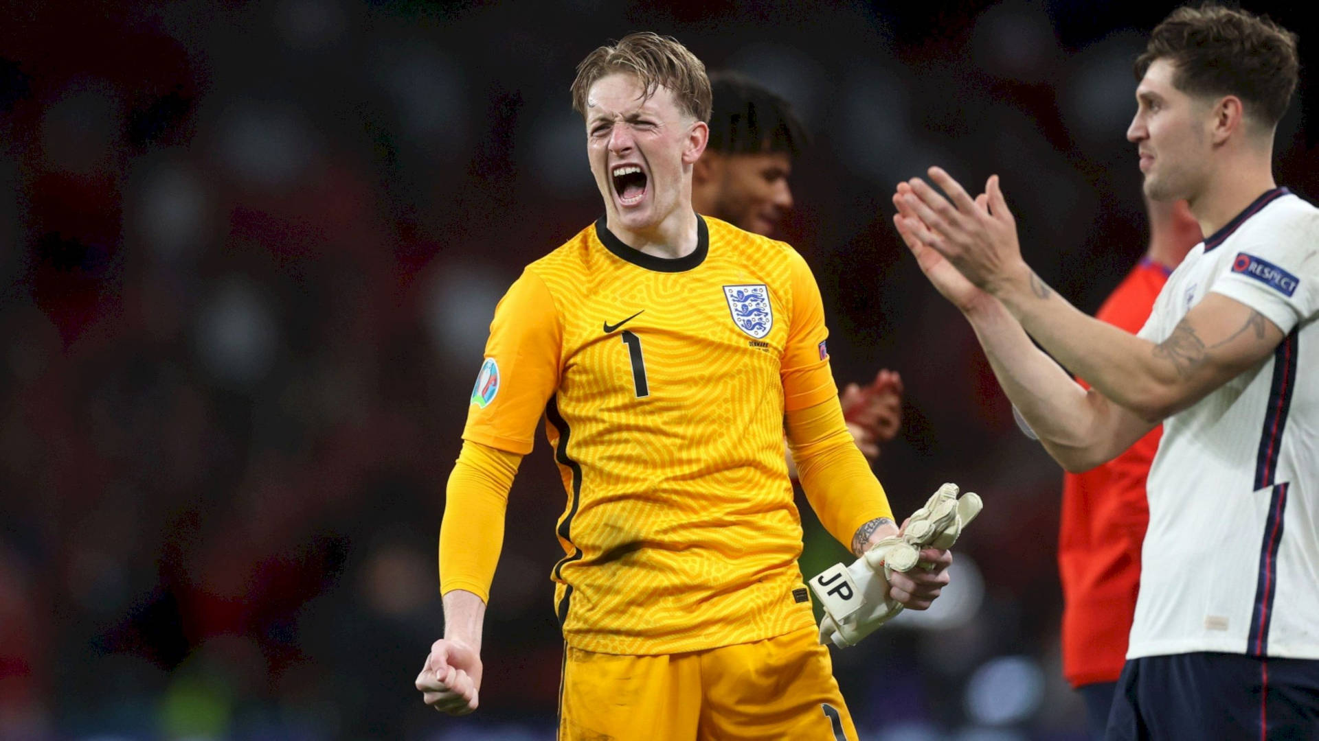 Jordan Pickford Yelling In Yellow