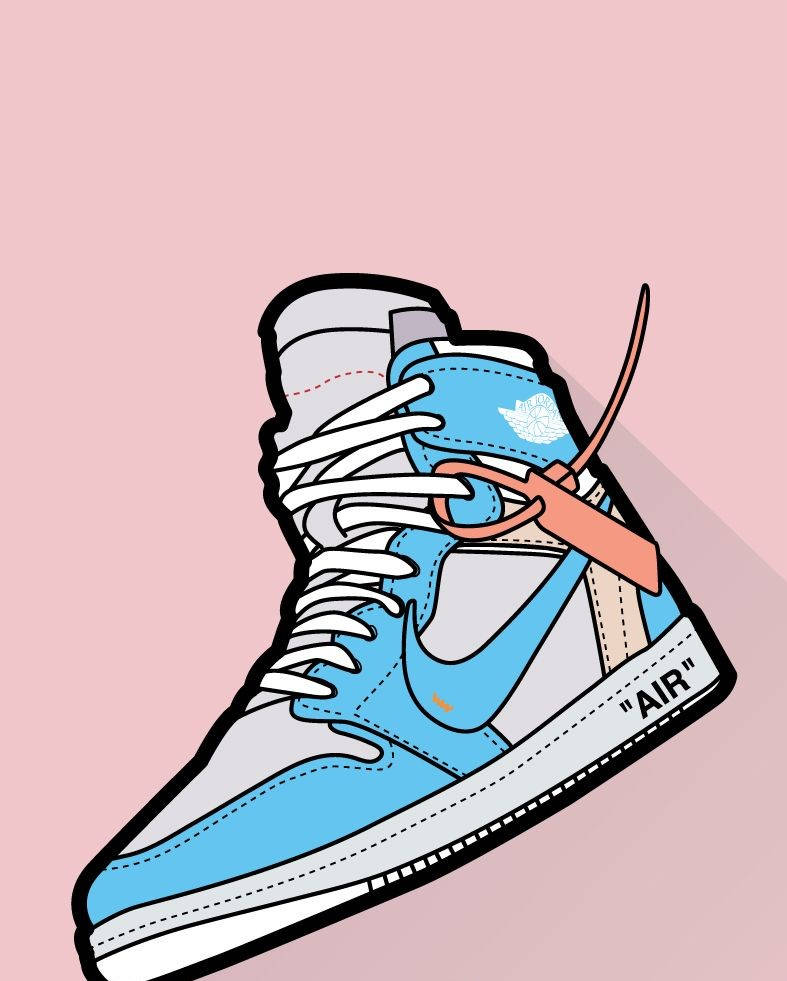 Jordan Shoes With A Tag Background