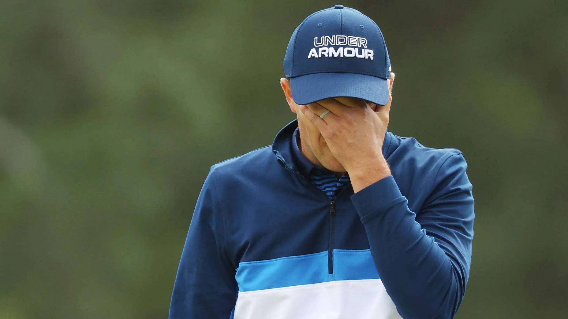 Jordan Spieth Covering His Face