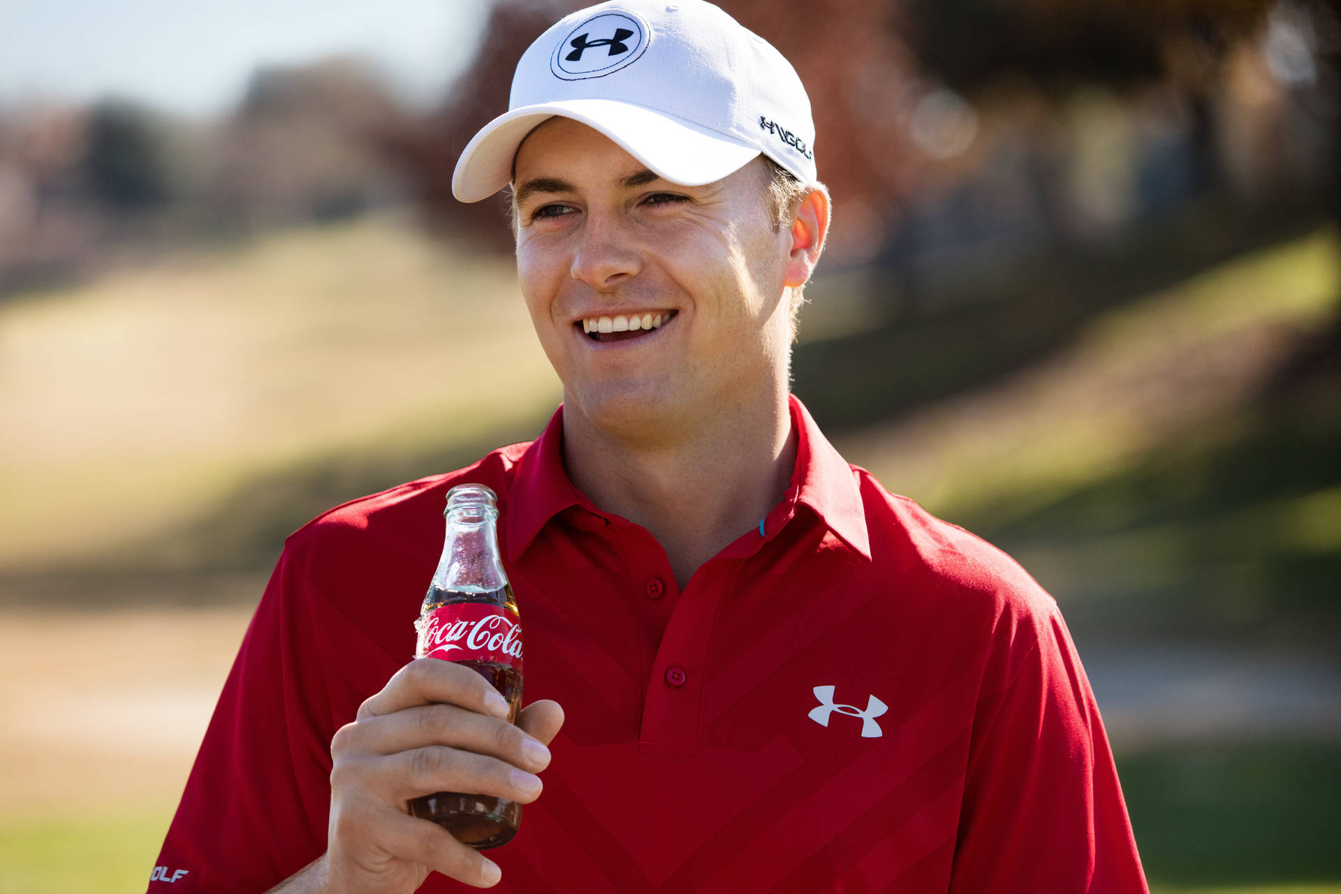 Jordan Spieth Drinking Coke Background