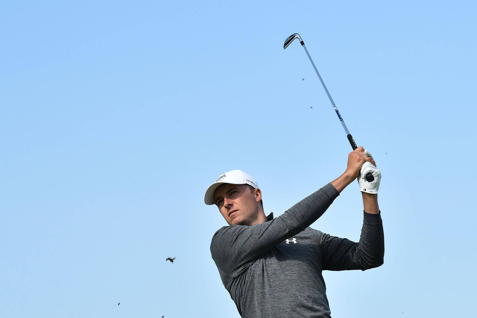 Jordan Spieth Intense Swing Background