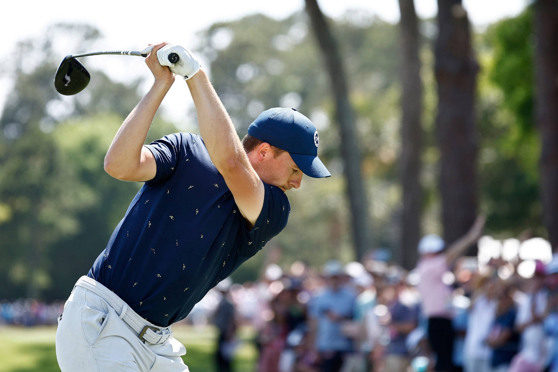 Jordan Spieth With Driver Club Background