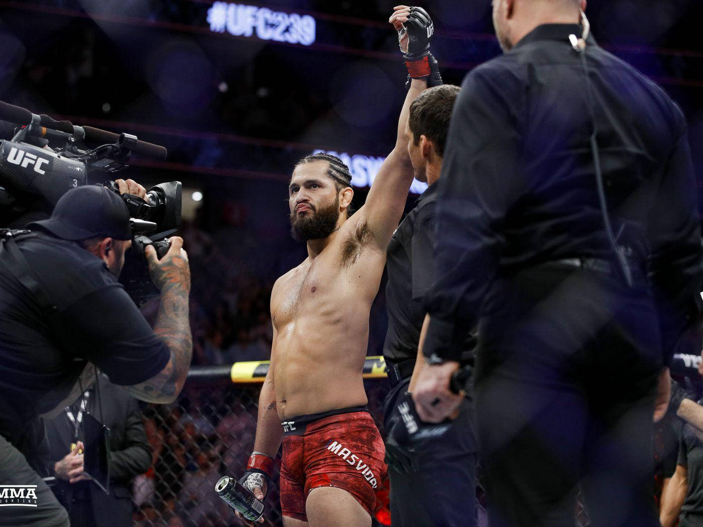 Jorge Masvidal Arm Raised Victory