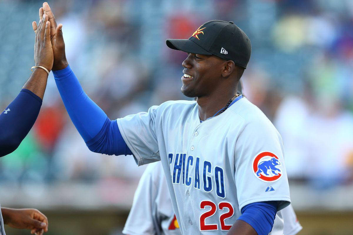 Jorge Soler Giving High Five Background