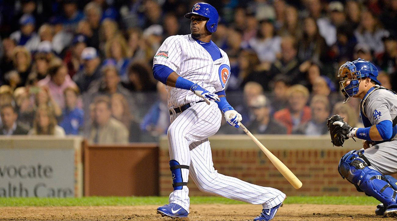 Jorge Soler Swings Bat Crowd Watches Background