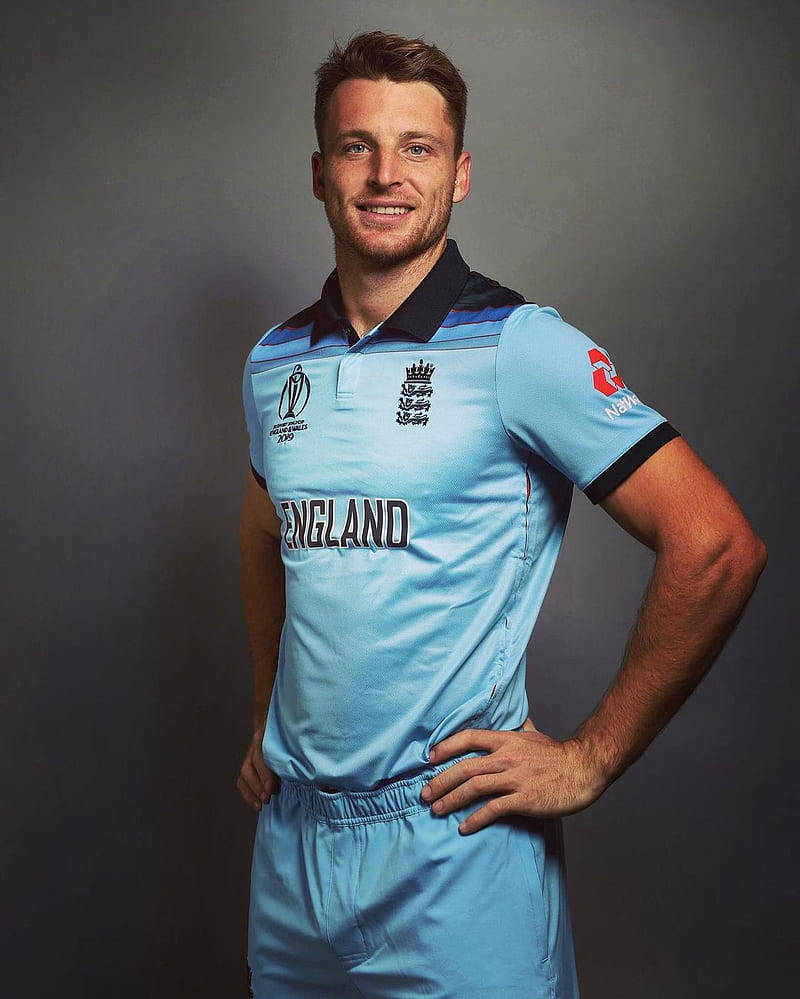 Jos Buttler In England Jersey Background