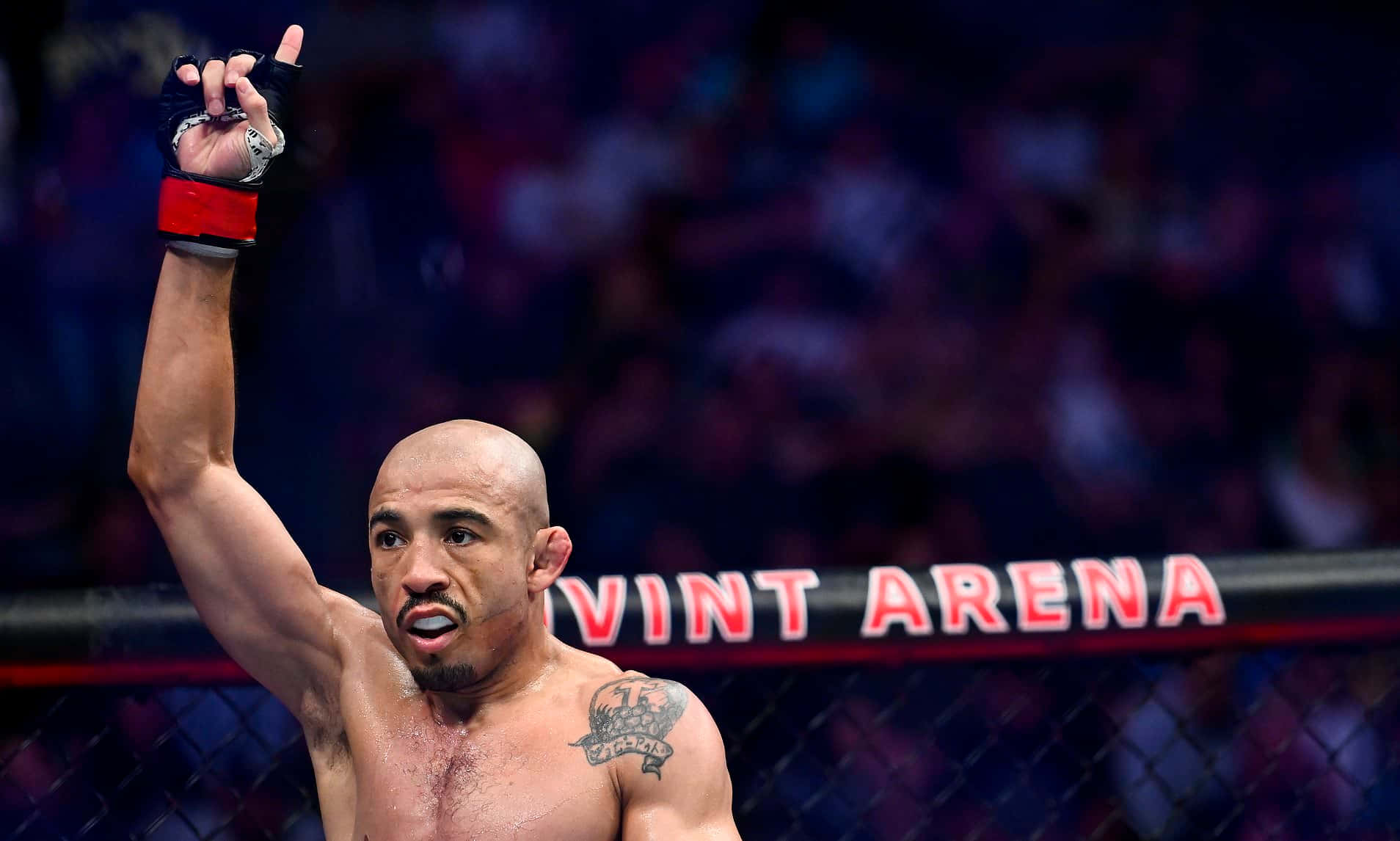 Jose Aldo At Vivint Arena Background