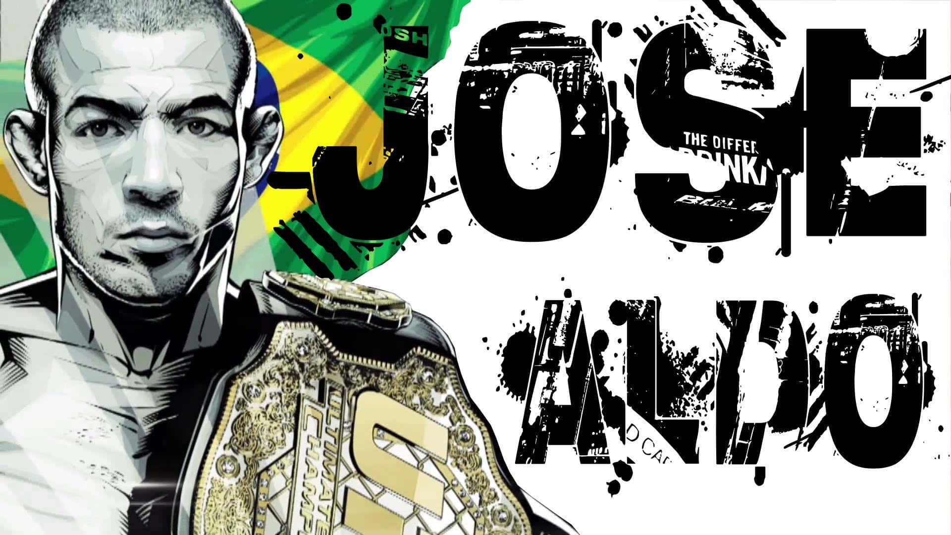 José Aldo Brazilian Athlete Graphic Sketch Art