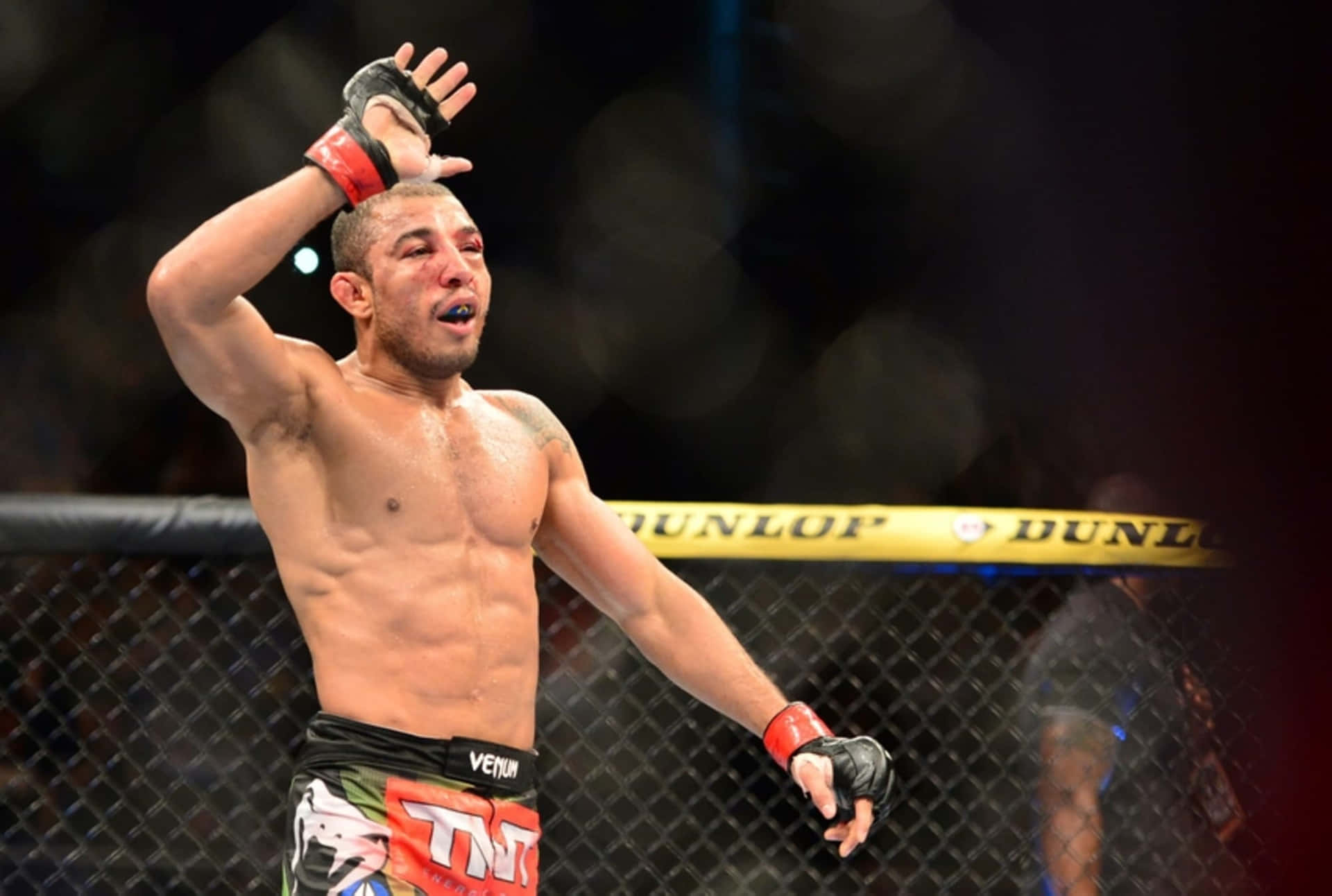 José Aldo Ultimate Fighting Championship Bloodied Face Background