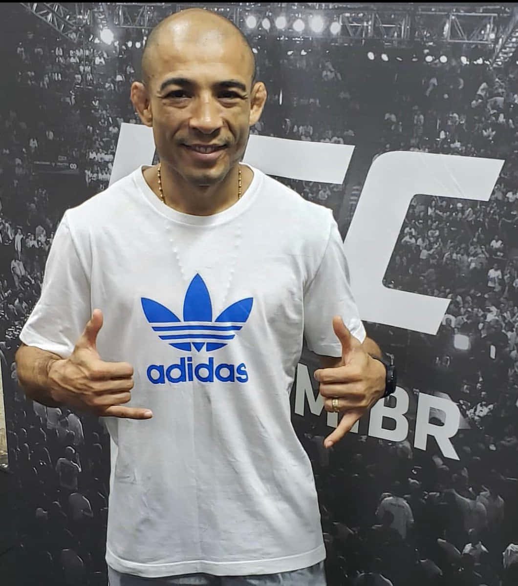 José Aldo Wearing Adidas Background