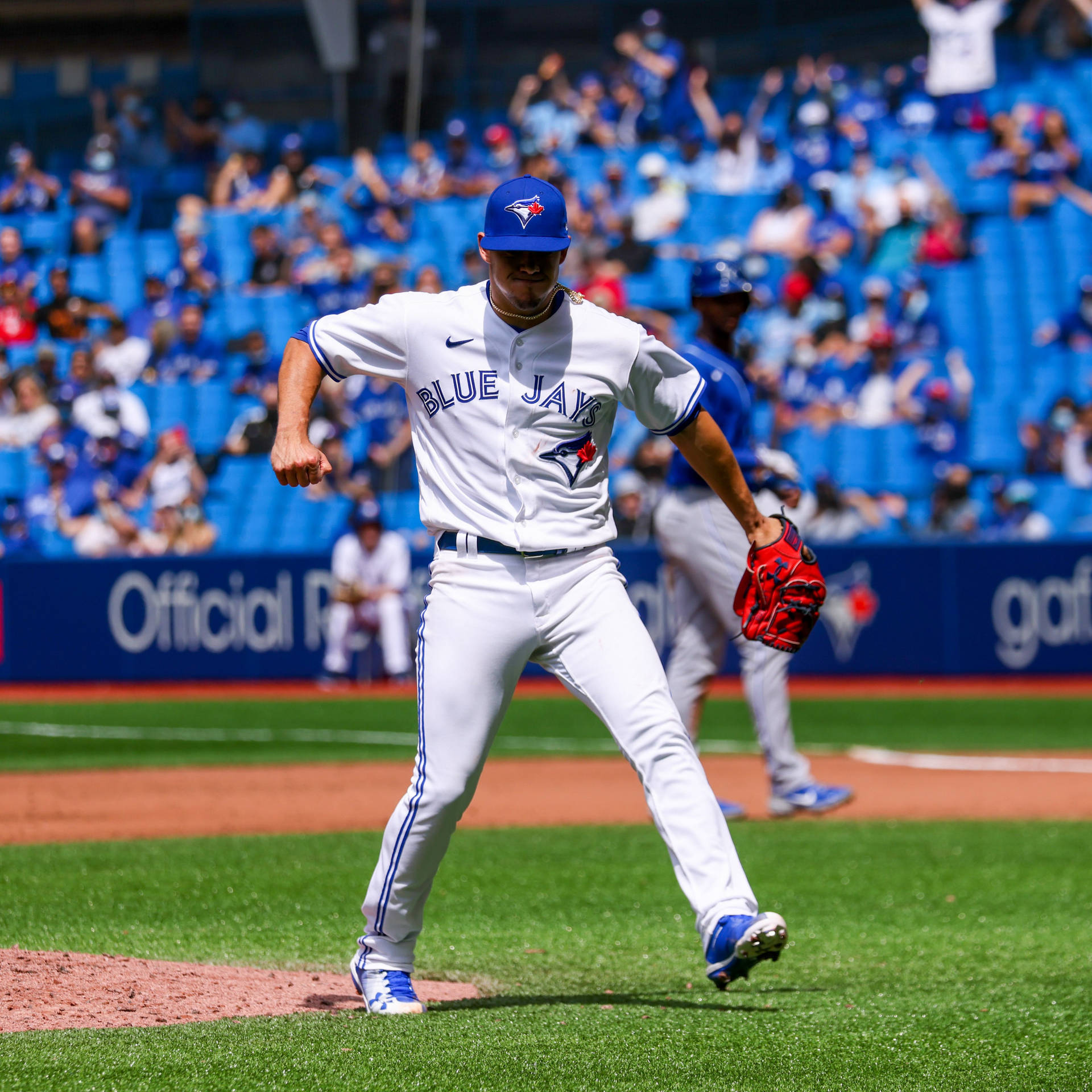 Jose Berrios Fist Pump Background