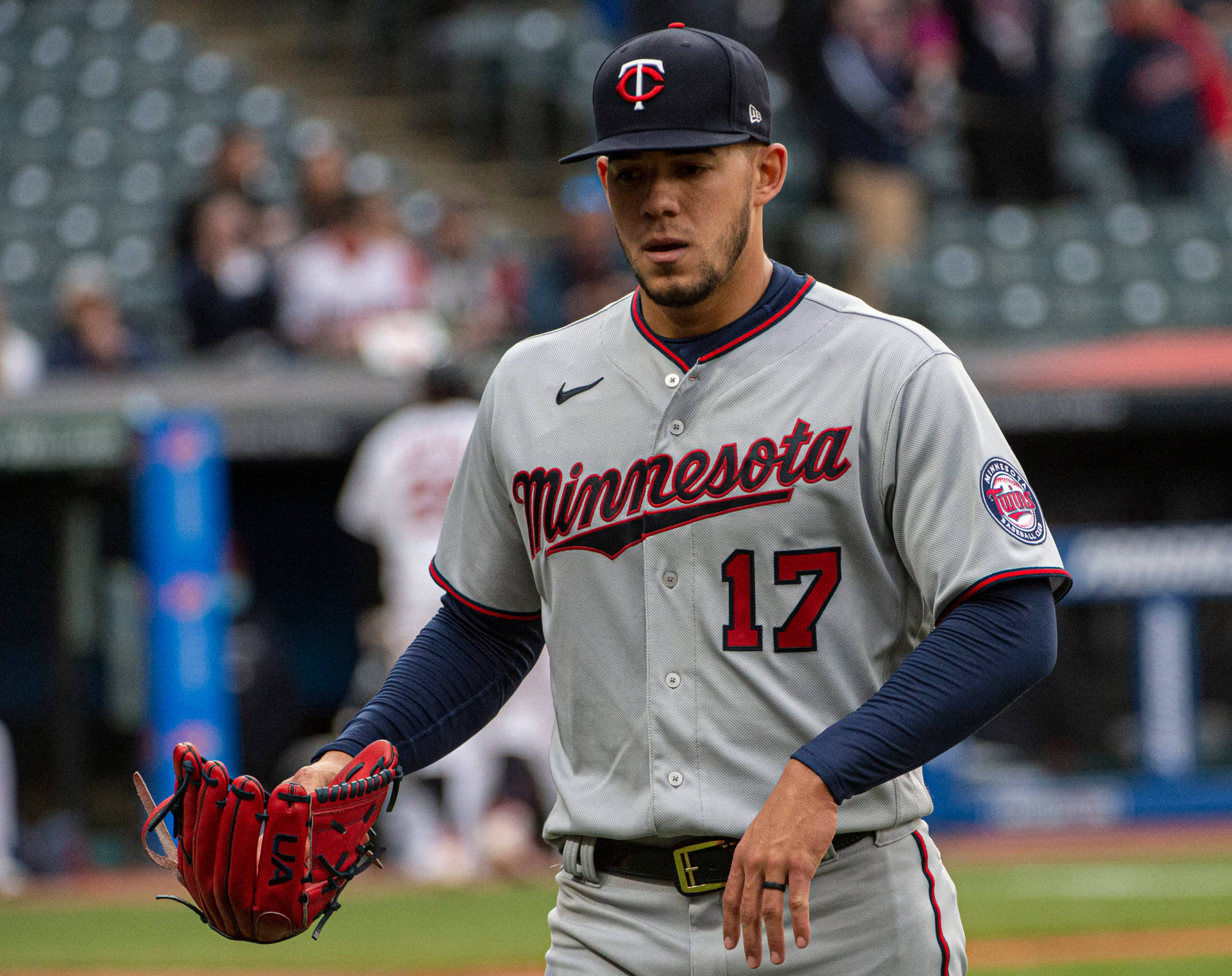 Jose Berrios Holding Glove Background