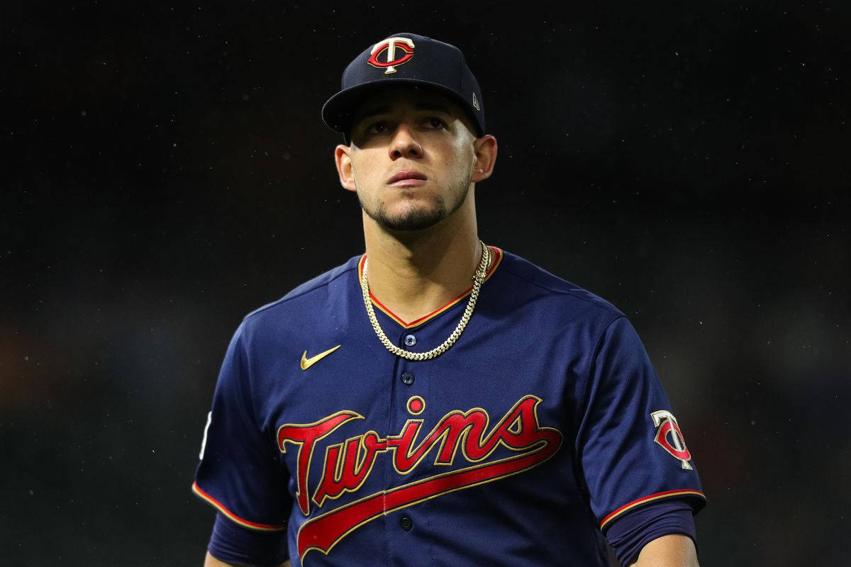 Jose Berrios In Dark Blue Background