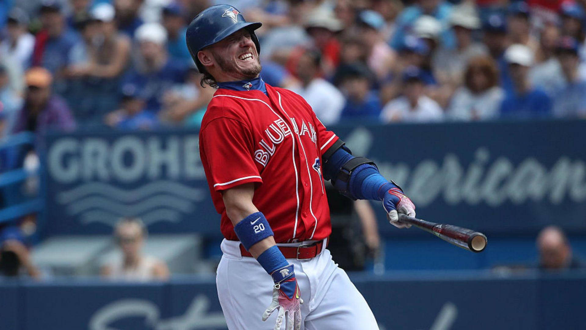 Josh Donaldson In Red Jersey Background