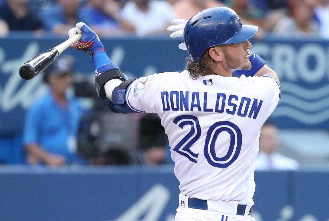 Josh Donaldson In White Jersey Background