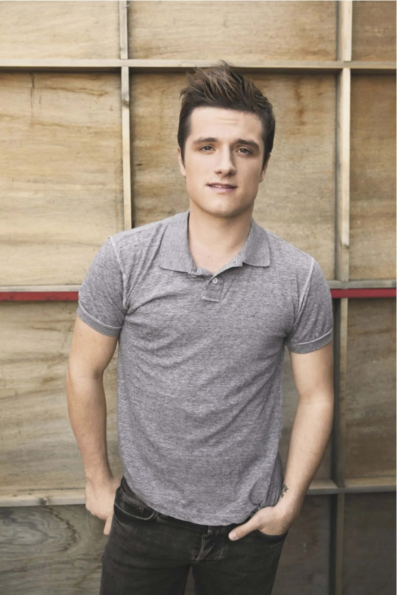 Josh Hutcherson Casual Pose Background