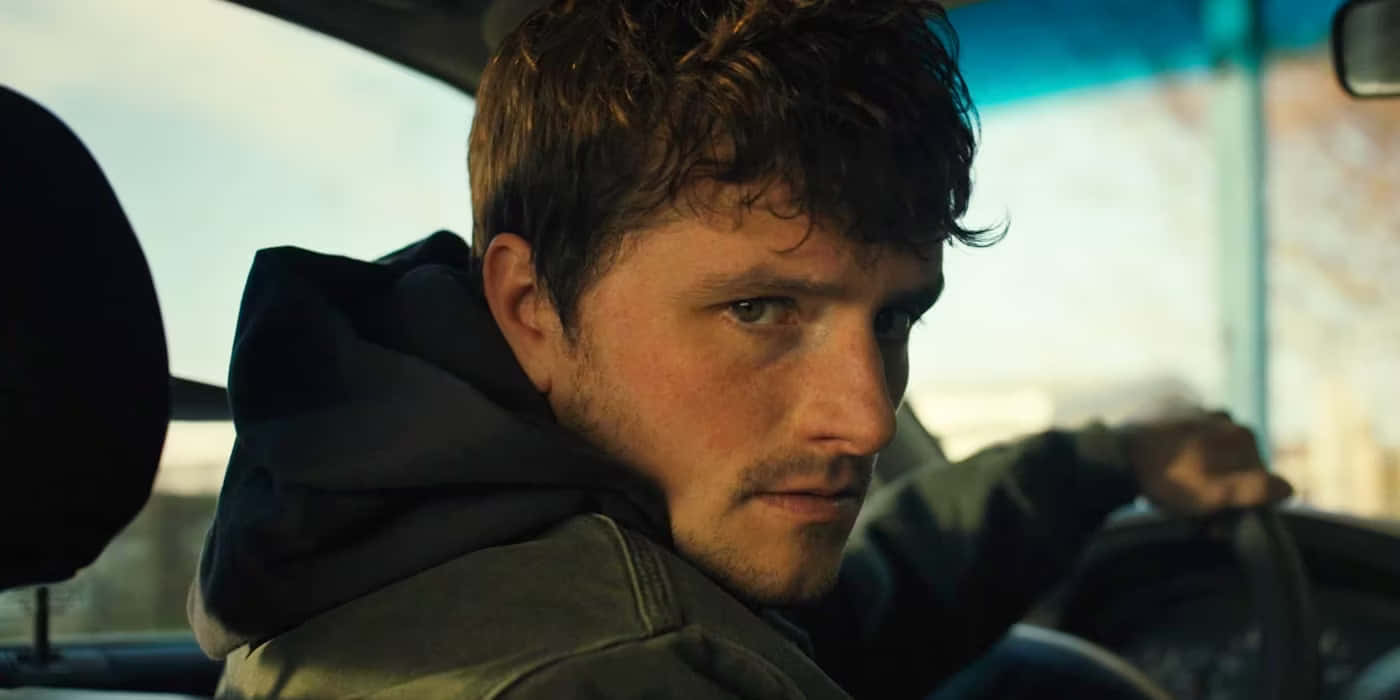 Josh Hutcherson Intense Car Scene Background