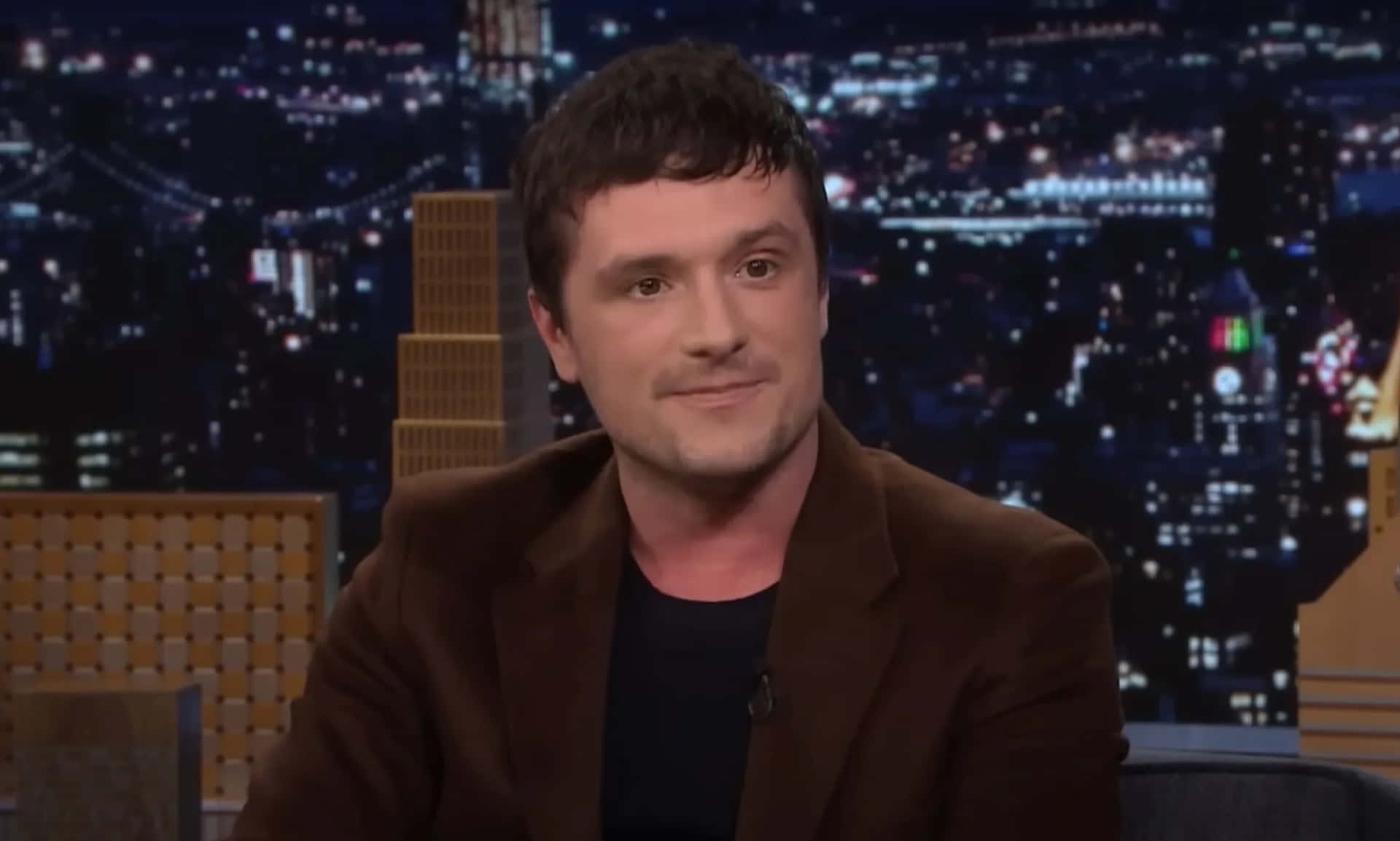 Josh Hutcherson Late Night Interview Background