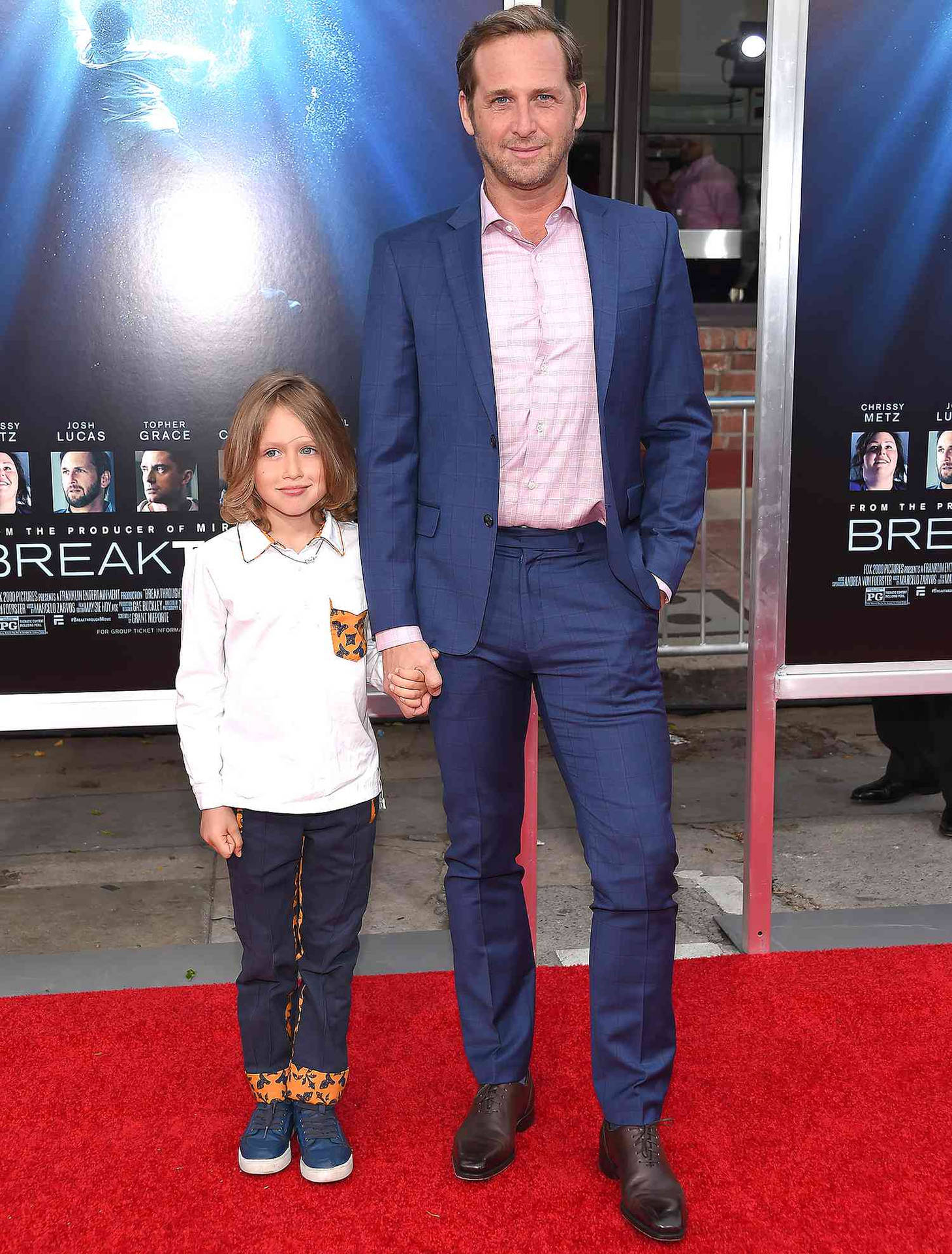 Josh Lucas With Son Noah Rev Breakthrough Premiere Background