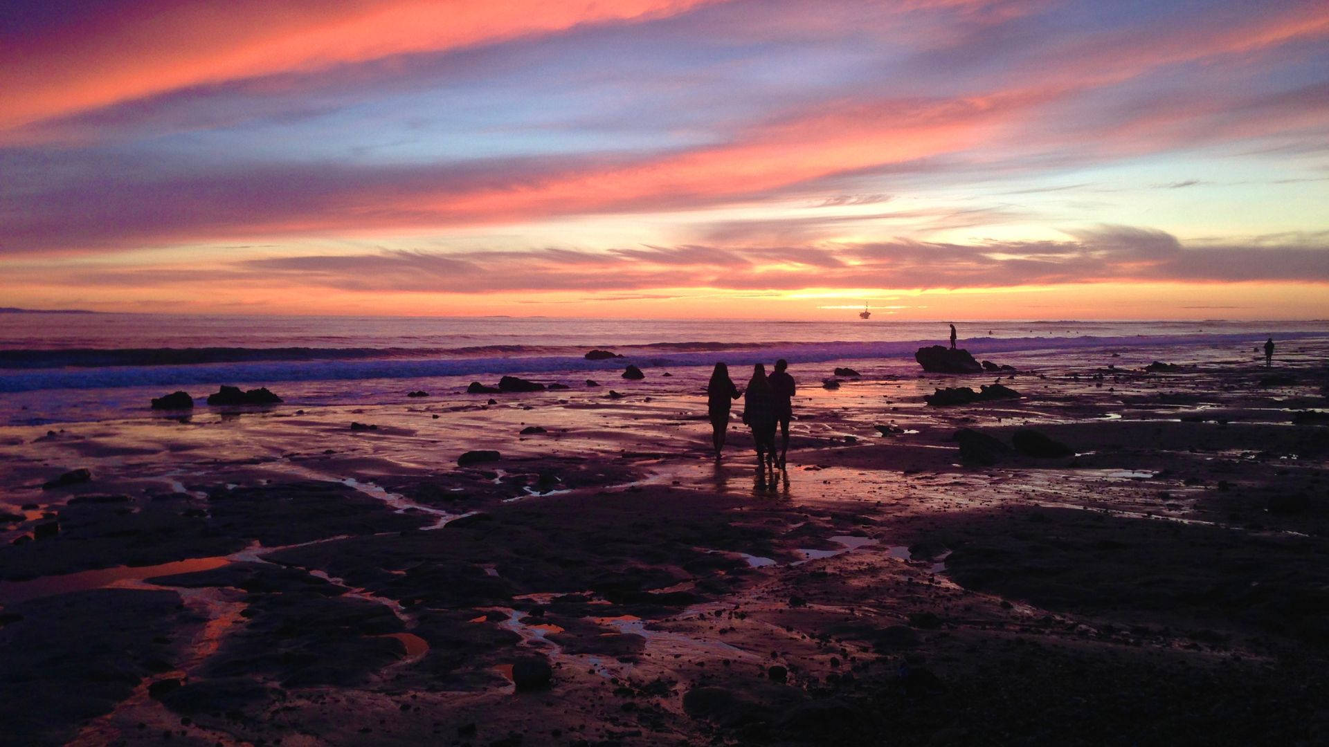 Journey Beach Low Tide View Background